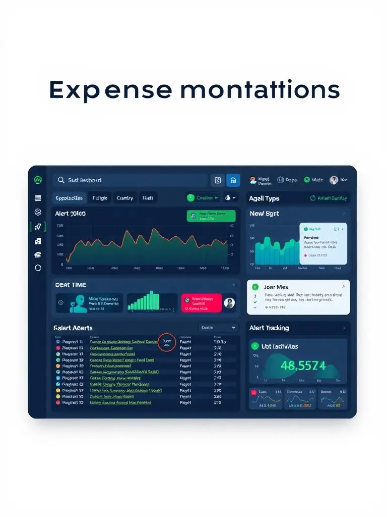 A dynamic chart showcasing advanced expense analytics from Contact-mx.org's Pro plan, highlighting real-time alerts and enhanced security controls for growing businesses.